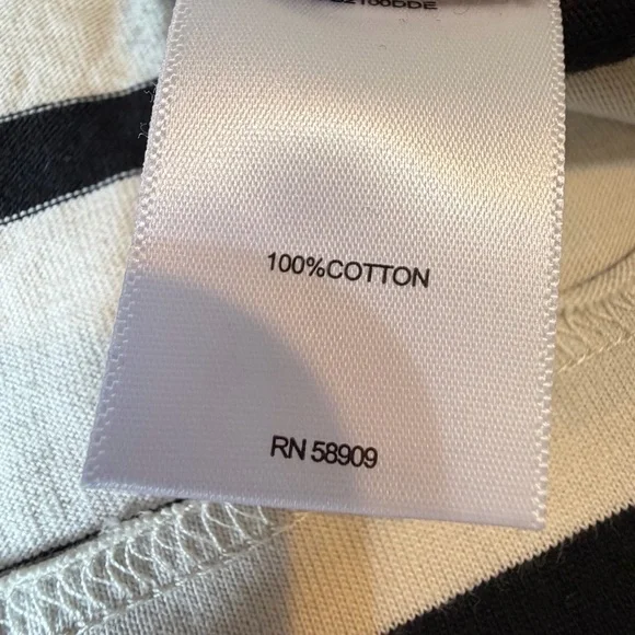 Gibson Latimer Striped Sleeveless Top Women’s Medium Black Cream - Picture 6 of 6